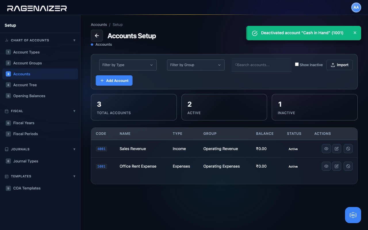 Account deactivated, hidden from view