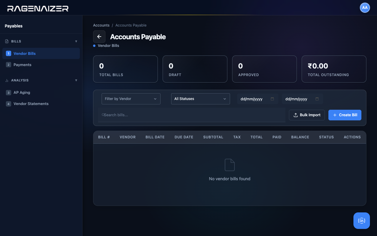 Payables empty state