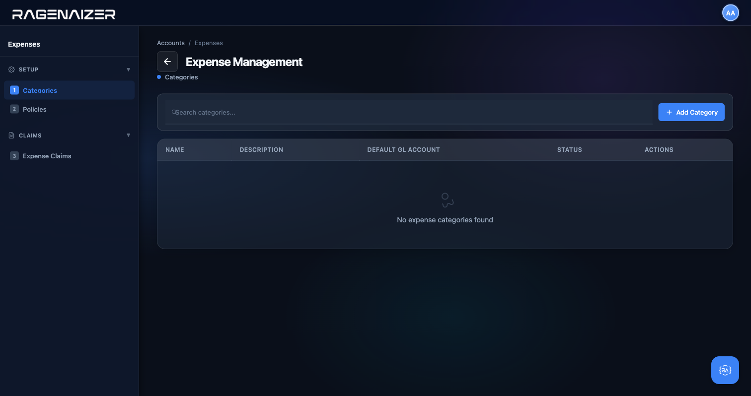 Categories empty