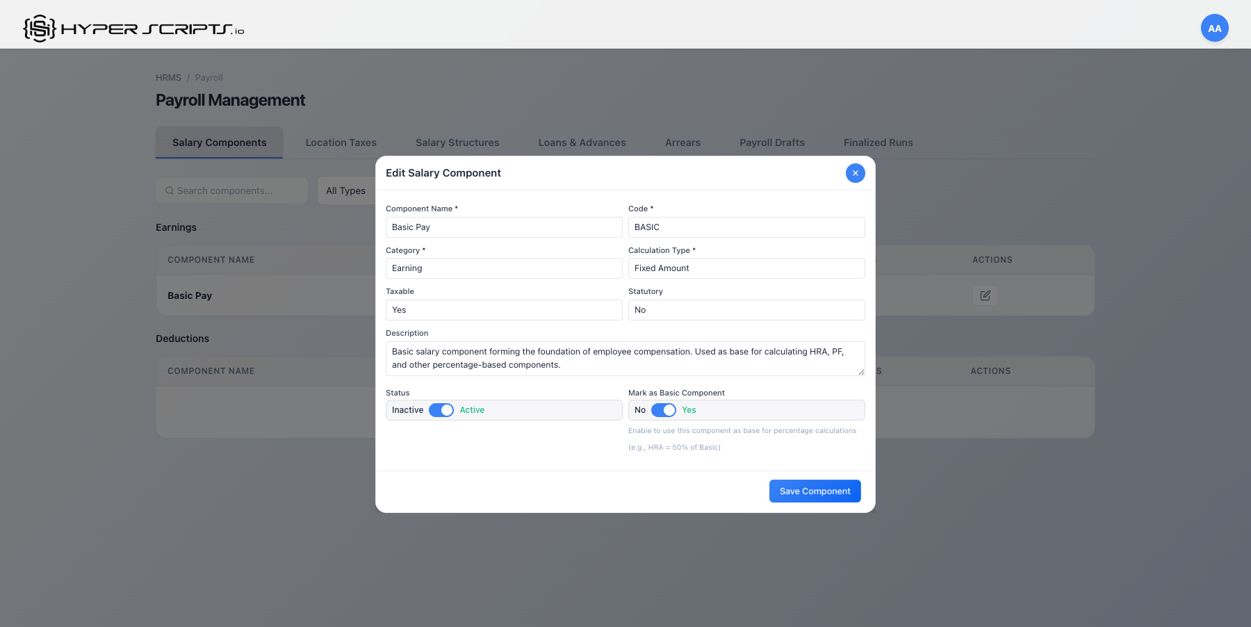 Basic Pay Configuration