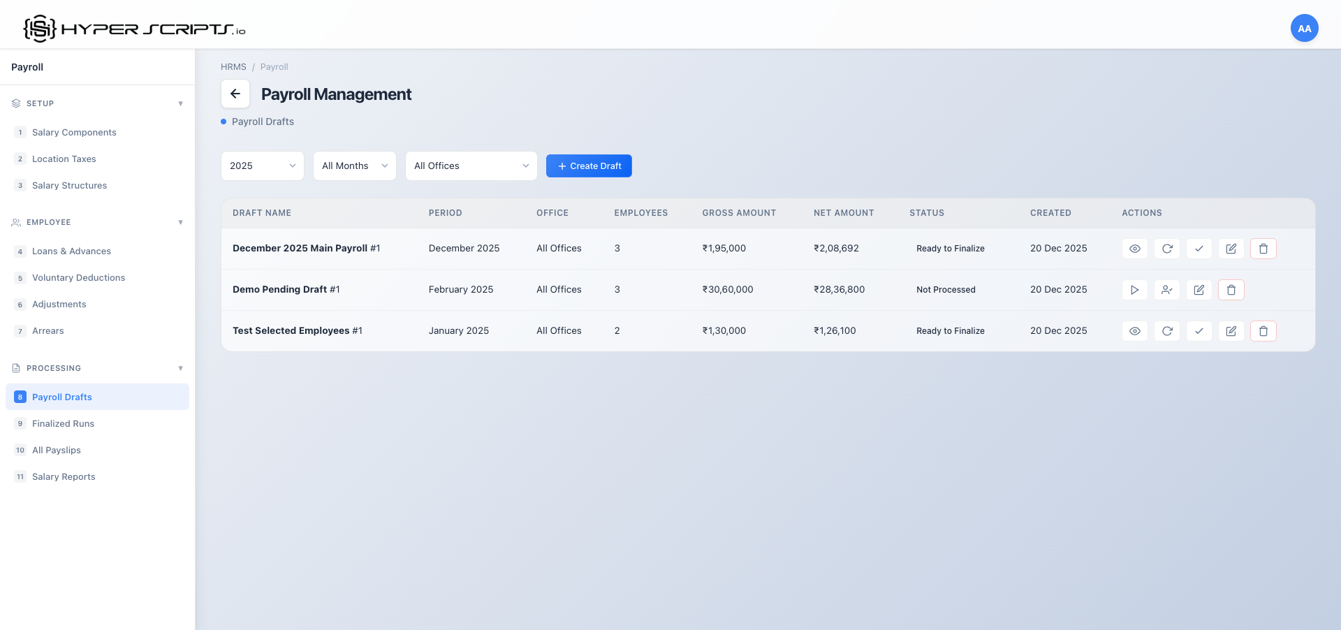 Draft Pending Status